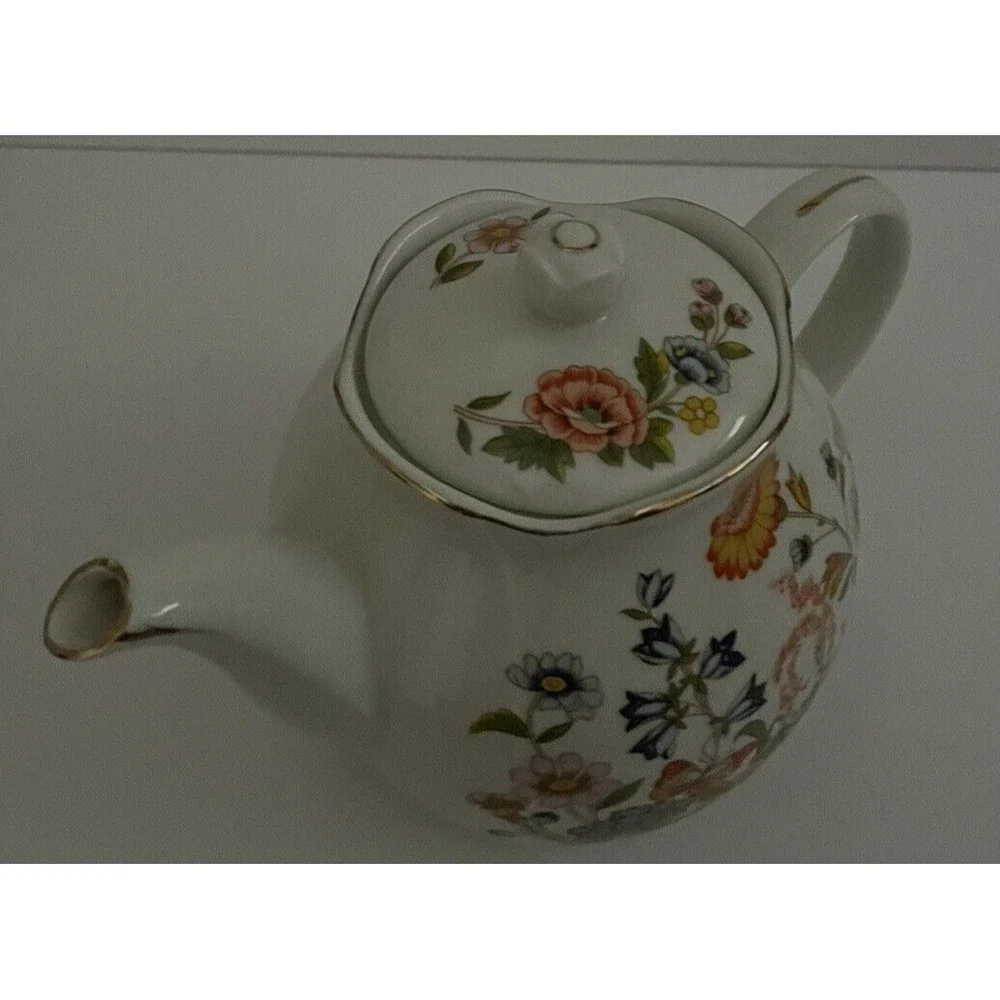 Robinson Design‎ Group China Spring Floral Flowers Orange Green Teapot Kitchen